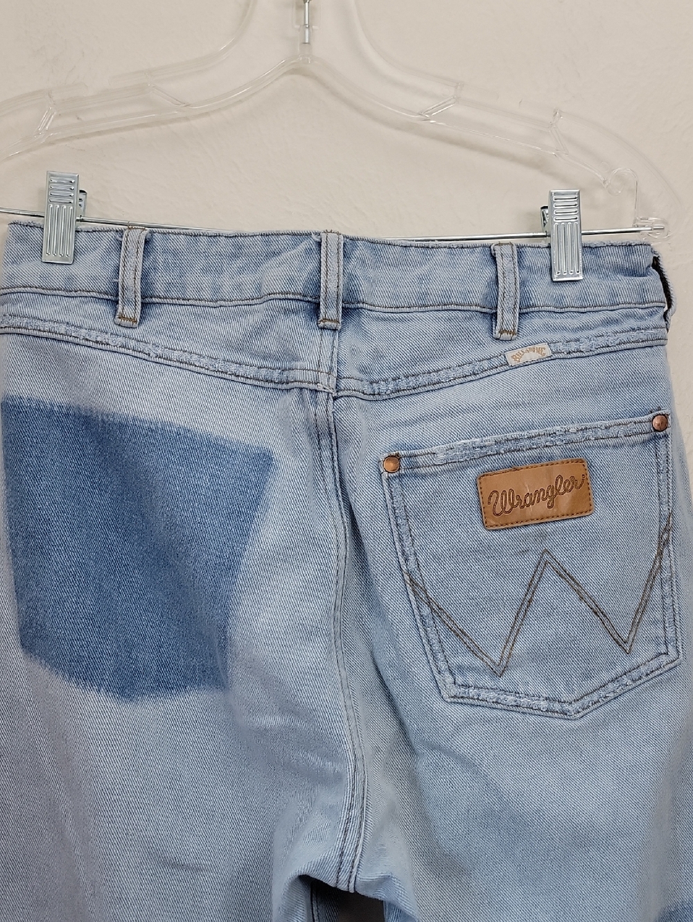 Wrangler X billabong Patchwork Light Blue Denim Jeans 28 - Picture 5 of 8